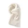 Bufanda de Cachemir para Mujer, Nueva Bufanda de Punto Calado de Moda para Otoño e Invierno, Chal Cálido en Rosa y Morado