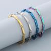 Ins Estilo Frío Europeo y Americano Acero Inoxidable Diamante Pulsera Versátil Simple Melón Conjuntos' Pulsera de Sentido Avanzado Accesorios Personalizados