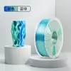 Tres Consumibles de Impresión 3D SUNLU Verdes Seda Bicolor PLA 1.75mm Impresora 1KG Línea Limpia