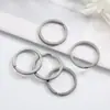 Anillo de Llave de Acero Inoxidable al por Mayorista de Fábrica Anillo Plano de Alambre Plano Anillo de Llave Cadena para Ropa Equipaje Accesorios Anillo para Colgar Juguetes