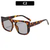 Óculos de Sol Quadrados Europeus e Americanos de Armação Grande Emagrecedores High-End Casuais Personalidade Versátil Moda Tendência Óculos para Mulheres