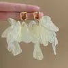 Brincos de borla com flores coloridas super etéreos, brincos stud e argolas doces de nicho de alta qualidade, brincos exagerados estilo férias