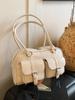 Bolso de bolos de gran capacidad estilo coreano, bolso de mano con múltiples bolsillos para la axila, bolso de hombro para uso diario, primavera y verano 2025.
