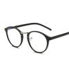 Gafas Anti-Luz Azul para Hombre, Lente Plana Protección Ocular para Computadora y Teléfono Móvil, Marco Redondo Anti-UV Gafas para Miopía 8609