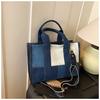 Bolso de Mezclilla con Bloques de Color Transfronterizo para Mujer, Gran Capacidad, Nuevo Bolso Cruzado de Verano 2026, Bolso de Mano Casual, Bolso Tote