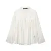 Ropa europea y americana transfronteriza ZA, popular en AliExpress, con un diseño bordado moderno y sencillo en colores lisos