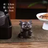 Ornamento de Mesa Dragão da Fortuna em Argila Roxa para o Ano do Dragão, Adequado para Cultivo de Chá, Decoração de Micro-Paisagem para Aquário de Sala de Estar, Animal de Estimação de Chá