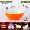 Lanches Shaxian Arroz Plano com Carne Branca e Laranja Duas Cores Louças de Melamina Tigela de Arroz Prato para Saltear Macarrão Misto Comida Cozida Lenta Tigela de Macarrão Tigela de Sopa Anti-Queda