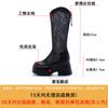 Botas Altas para Mujer Verano 2026 Estilo Nuevo Color Sólido Suela Gruesa Malla Transpirable Botas Altas Cordones Simples Botas Frescas Estilo Moderno para Mujer