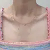Collar de Borla con Corazón de Diamante Brillante Estilo Coreano Diseño de Nicho de Ins Moda Exquisita Versátil Cadena para Clavícula de Gama Alta