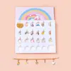 Set Creativo DIY de Pulsera y Collar de Unicornio para Niños, Combinación Versátil, Colgante de Dibujos Animados, Regalo de Cumpleaños, Set de Caja Sorpresa