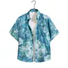 Camisa floral Harajuku literaria de manga corta para verano, vacaciones en la playa, Tailandia, Yunnan, Festival de Salpicaduras de Agua, unisex, hawaiana