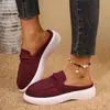 Comercio Electrónico Transfronterizo 2026 Nuevos Mocasines Casuales Slip-on Zapatos Perezosos Tallas Grandes Pantuflas de Suela Gruesa para Mujer Venta al por Mayor