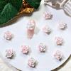 Camélia Nail Art Joias Resina Rosa Seca Pequeno Fresco Fino Rosa Doce Estilo Beleza Usar Armadura Acessórios Atacado