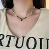 Colar de Contas Barroco Natural Personalizado para Mulheres Ins Golden Sun Ametista Nicho Dopamina Moda Clavícula Cadeia