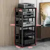 Estante amplificador multicapa doméstico espaciado ajustable soporte máquina de vesícula biliar móvil gabinete HIFI pie de altavoz audio estante