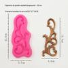 Uma variedade de relevo de totem vintage de estilo europeu em relevo em molde de silicone ao redor da borda da decoração do bolo ao redor do molde de açúcar
