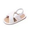 Zapatos de verano para bebé niño y niña de 0 a 1 año, sandalias cruzadas antideslizantes de suela suave, transpirables, para gatear, BJZ3025