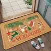 Nueva alfombrilla de Navidad transfronteriza para decoración de entrada de casa, resistente a la suciedad, duradera, fácil de limpiar, felpudo de entrada