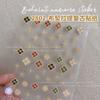 Pegatinas de Uñas Vintage al por Mayor Forma de Cruz Estilo Buccellati Lámina Dorada y Plateada Pegatinas 3D para Uñas Decoraciones para Uñas