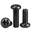 Tornillo de Acero Inoxidable 304 Pm Cabeza Redonda Ranura Phillips Negro Zincado Cabeza Plana Ranura Phillips Máquina M2M3M4M5M6
