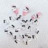 Accesorios de Arte para Uñas de Dibujos Animados Cabeza de Gato helloKitty Piel Negra Hello Kitty Kt Sanrio Mini Resina Accesorios de Penetración de Hielo