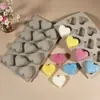 Molde para Pastel de Corazón Roto de 12 Piezas Herramientas para Hornear Día de San Valentín Corazón Mousse de Chocolate Postre Molde de Silicona