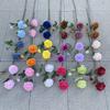 3 peonías extranjeras, flores artificiales para decoración de bodas y hogares, flores falsas, tres rosas extranjeras al por mayor