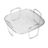Accesorios para Freidora de Aire 304 Estante Rectangular de Tres Capas Parrilla para Papas Fritas Estante para Cocinar al Vapor Parrilla para Barbacoa de Acero Inoxidable Herramientas de Cocina