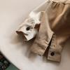 Camisa para Niños Otoño Nueva Estilo Coreano Retro Versátil Camisa Estilo Occidental Chaqueta de Algodón Estilo Japonés para Bebés Niñas