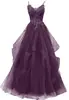 Vestido de Gala para Mulheres, Vestido Roxo Sem Alças para Banquetes, Performance Vocal, Vestido de Tule Estilo Fada, Vestido de Gala para Anfitriã