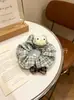 Scrunchies Xadrez Desenho Animado DIY Elásticos de Cabelo Fofos Estilo Retro Coreano para Mulheres, Suprimentos para Loja de Acessórios, Direto da Fábrica