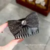 Selección PremiumNuevo Peine Coreano Dongdaemun, Peine Inverso de Diamante Negro Brillante para Peinar el Cabello de la Frente