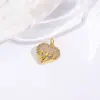 Colar com Pingente de Coração Exagerado Estilo Europeu e Americano Colar Pingente Cobre Banhado 18K Pérola Artificial Coração de Pêssego Pingente de Joias DIY Acessórios