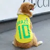 Ropa para Perros Jersey Mundial Delgado Pequeño Mediano Grande Perro Golden Retriever Teddy Bichón Husky Samoki Ropa de Verano