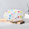 Gorro de ducha de una sola capa con borde sellado y estampado para mujer, Cubrecabeza impermeable para bañarse, Gorro anti-humo de cocina, Venta al por menor, Estampados aleatorios