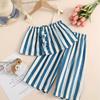 Traje para niña Top de tirantes a rayas con pantalones cortos Conjunto de dos piezas 24 Verano Nuevo Comercio Exterior Ropa para niños