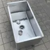 Pia de Mop em Aço Inoxidável para Uso Doméstico, Varanda, Pátio, Pia Integrada de Aço Inoxidável de Chão, Pia de Mop para Banheiro Comercial