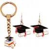 Variedad de Accesorios de Joyería Personalizados Transfronterizos Europeos y Americanos de Aleación, Dijes para Temporada de Graduación, Sombrero de Doctor, Flor y Papel de Examen