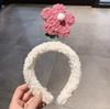 Faixa de Cabelo com Franja Floral de Lã de Cordeiro, Faixa de Cabelo para Lavar o Rosto e Máscara, Acessório de Cabelo, Margarida, Margarida Estilo Japonês e Coreano