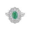Anillo de Plata S925 Baphne Jewelry Más Vendido con Gema Imitación Esmeralda para Mujer Anillo de Diamante de Alto Carbono Paraibaho