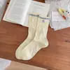 Meias com Estampa de Gato Desenho Animado para Mulheres, Meias Finas de Meia-Perna para Primavera e Verão, Malha Respirável Vazada, Estilo Doce, Meias Largas