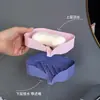 Caja de jabón sin perforaciones Montada en la pared Hogar Baño de alta gama Escurridor Estante de almacenamiento de jabón en la pared Caja de jabón de doble capa