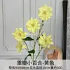 Nueva Flor de Lirio Artificial de 5 Cabezas Dobles Accesorios para Fotografía de Paisajismo Flor Falsa Estilo Europeo Hogar Rama Única Boda Venta al por Mayor