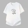 Camiseta de Manga Corta de Algodón Puro para Hombre, Marca de Moda Verano Holgada, Camiseta de Algodón con Estampado de Tiburón de Moda, Cuello Redondo, Media Manga