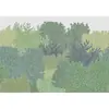 2025 Papel Tapiz Minimalista Moderno con Hojas Verdes Frescas de Plantas Decoración Mural para Fondo de Sofá Cabecera Verano