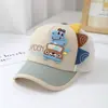 Gorra de Béisbol Transpirable Moderna y Genial para Niños de 2 a 6 Años, Gorra para Niños de Malla Parcial con Diseño de Dinosaurio y Coche, Gorra de Béisbol para Protección Solar de Bebé al por Mayor
