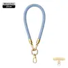 Cordón de alta gama original para teléfono móvil de 8 MM resistente para colgar en el cuello ajustable para exteriores anti-pérdida cuerda trenzada para muñeca dorada