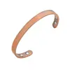Pulseira de venda quente transfronteiriça Europa e Estados Unidos joias puras e lisas ímã aberto ouro rosa pulseira magnética simples tudo-combinar