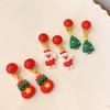 Pinzas para orejas de niños lindo caricatura Papá Noel alce chica del bosque joyería pendientes sin agujeros para pendientes de niñas